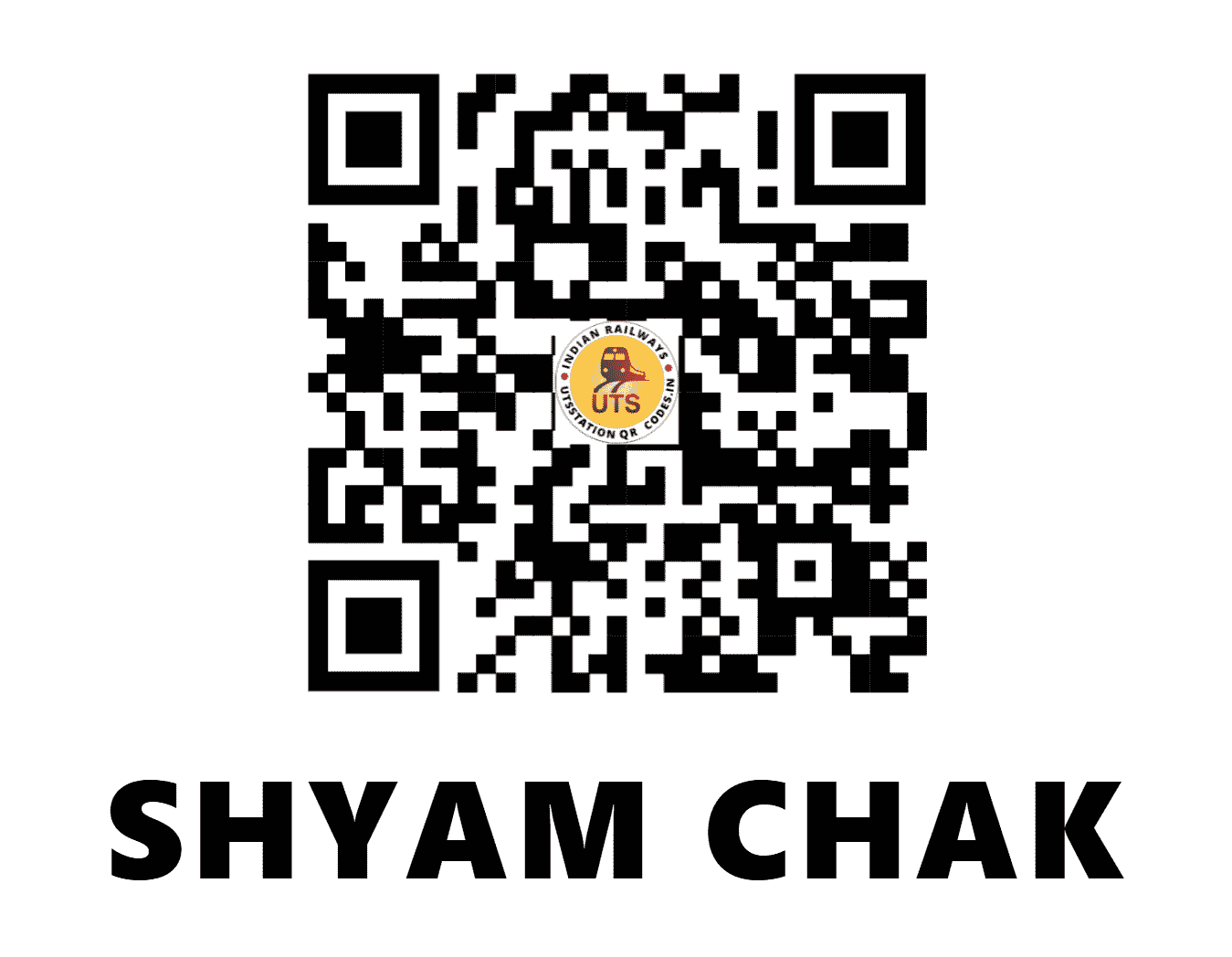 UTS QR Code for SHYAM CHAK - SMCK (SE - WEST BENGAL)